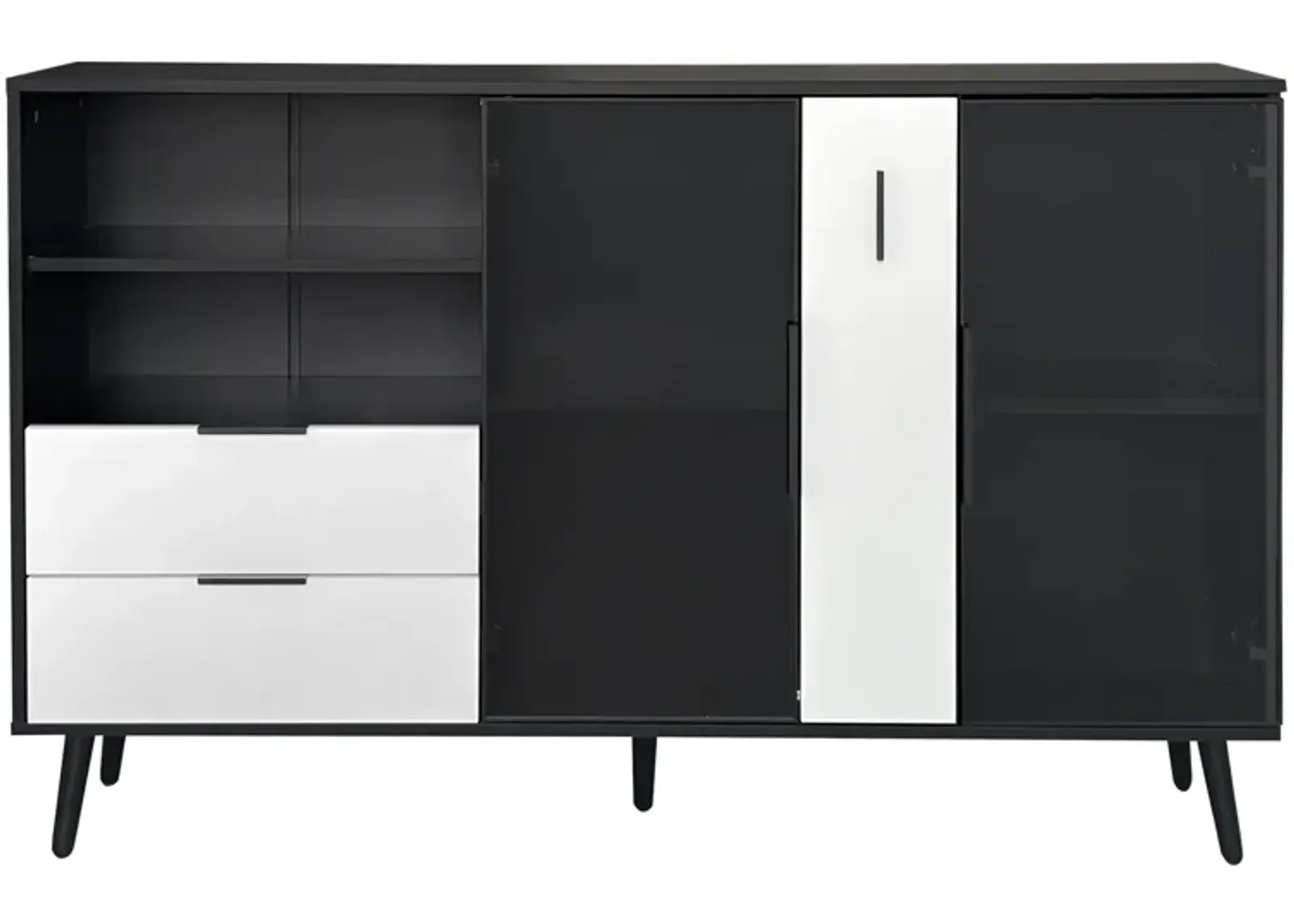 Merax  Two-door Storage Cabinet with Metal Handles