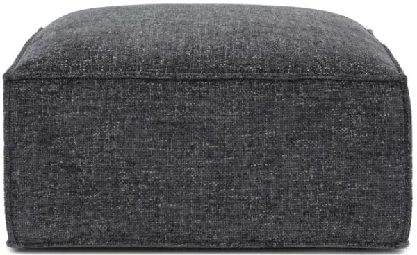 Mindy Chenille Basketweave Ottoman