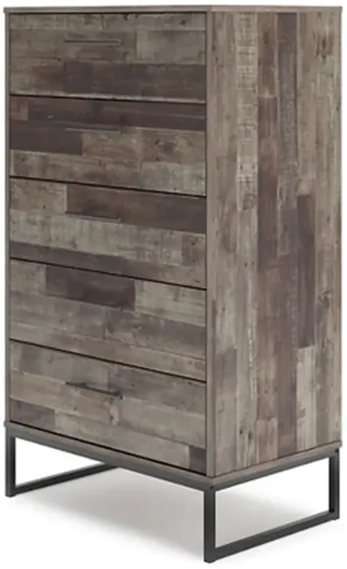 Neilsville 5 Drawer Chest of Drawers in Multi Gray