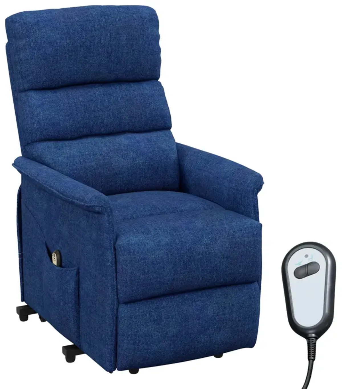 Power Lift Chair for Ease-Loving Adults, Electric Lift Recliner Chair with Remote Control, Side Pockets for Living Room, Dark Blue