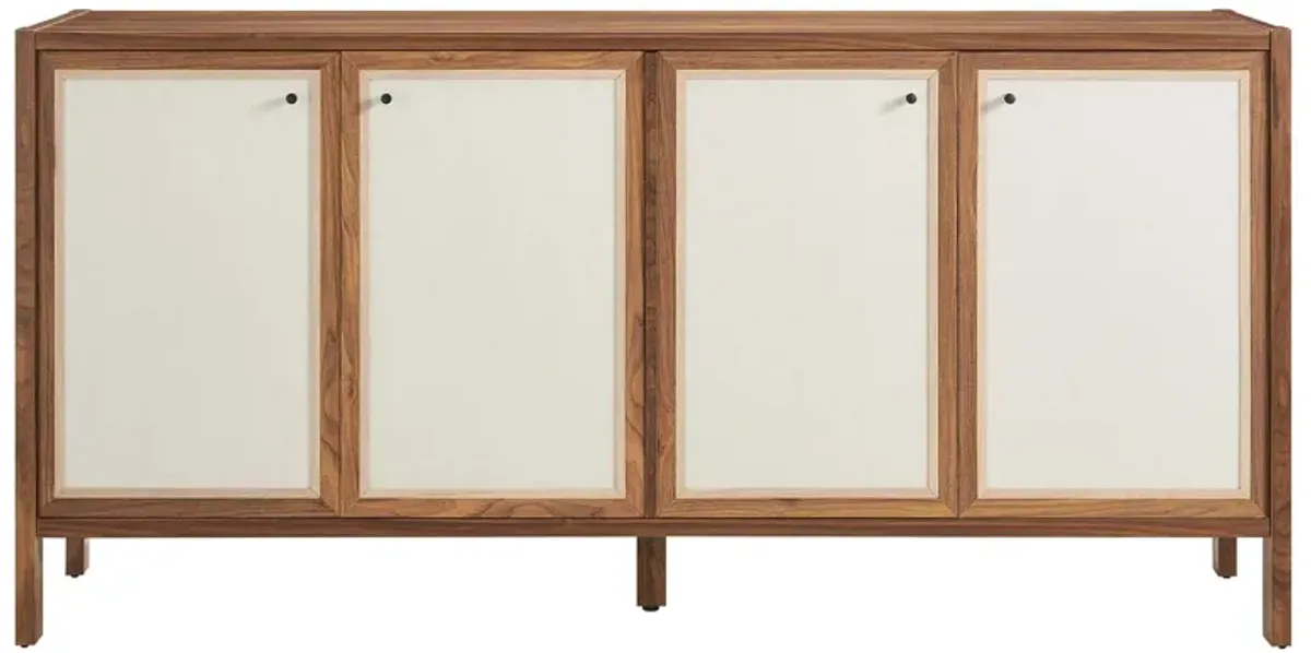 Capri 65" Wood Grain Sideboard Storage Cabinet