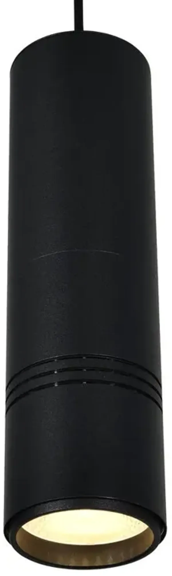 CWI Lighting Stowe LED Down Mini Pendant With Black & Wood Finish