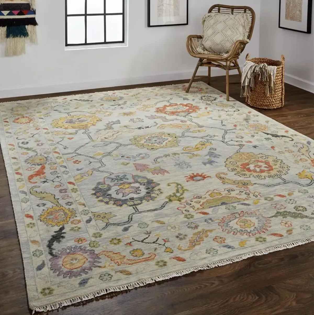 Karina 6793F Gray/Yellow/Red 7'9" x 9'9" Rug