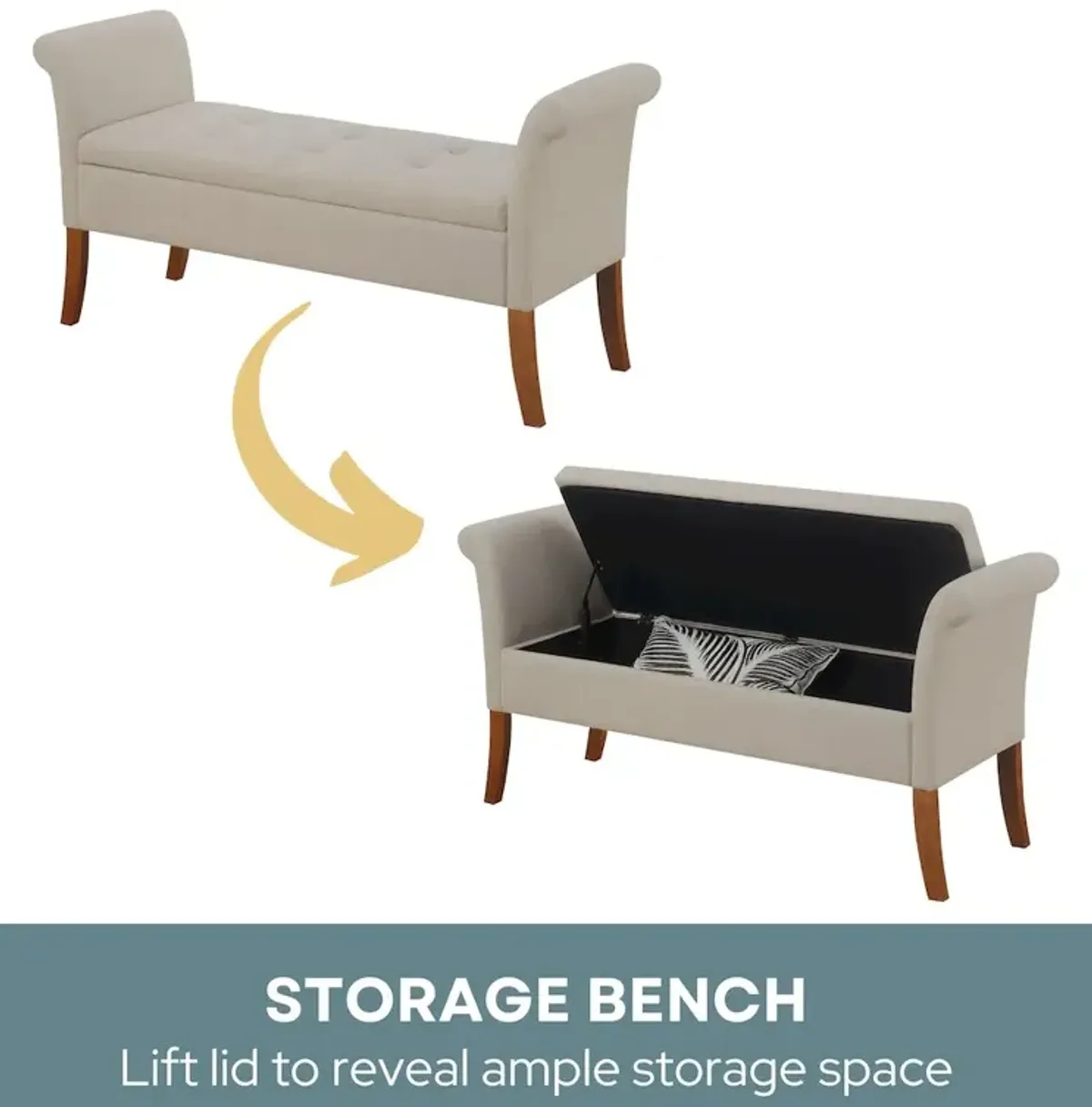 Convience Concept, Inc. Designs4Comfort Garbo Storage Bench