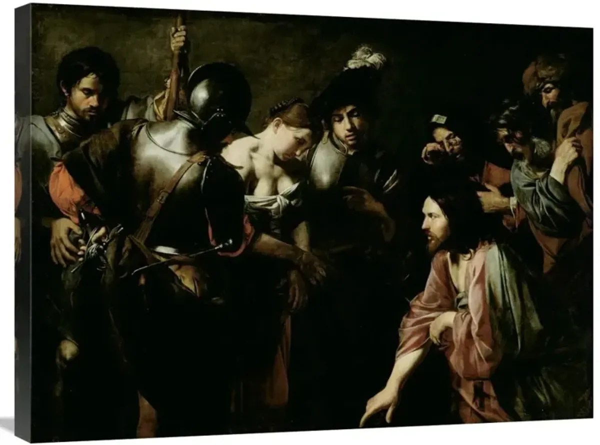 Christ and the Adulteress-Canvas Art-32x24