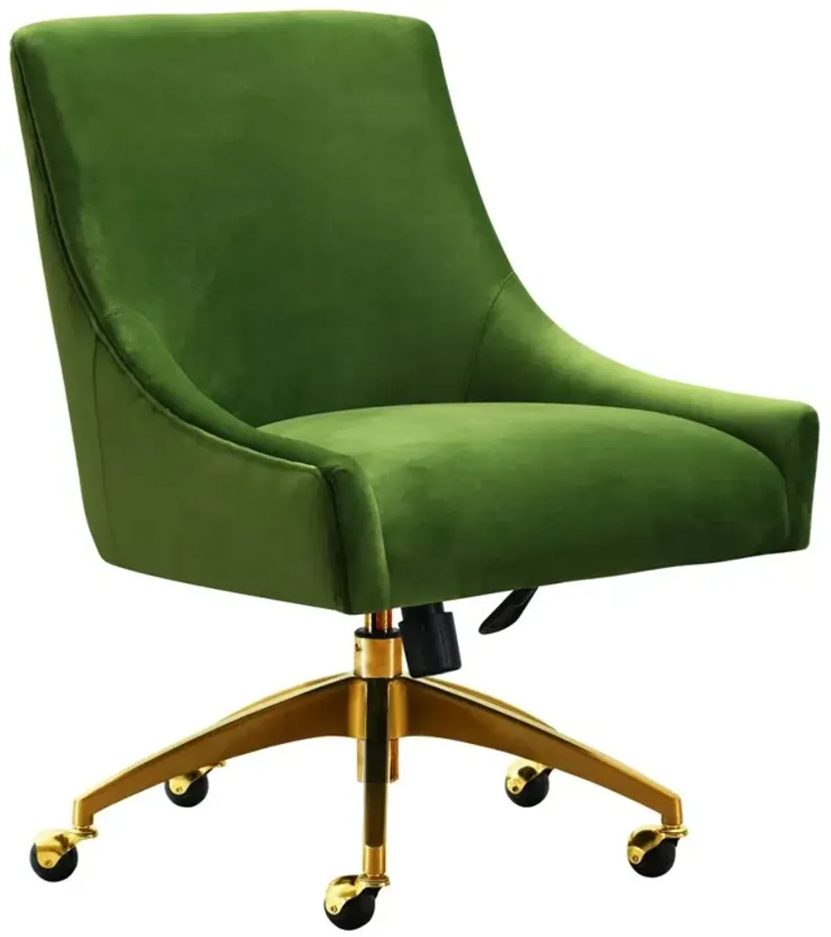 Belen Kox Luxe Green Velvet Swivel Office Chair, Belen Kox