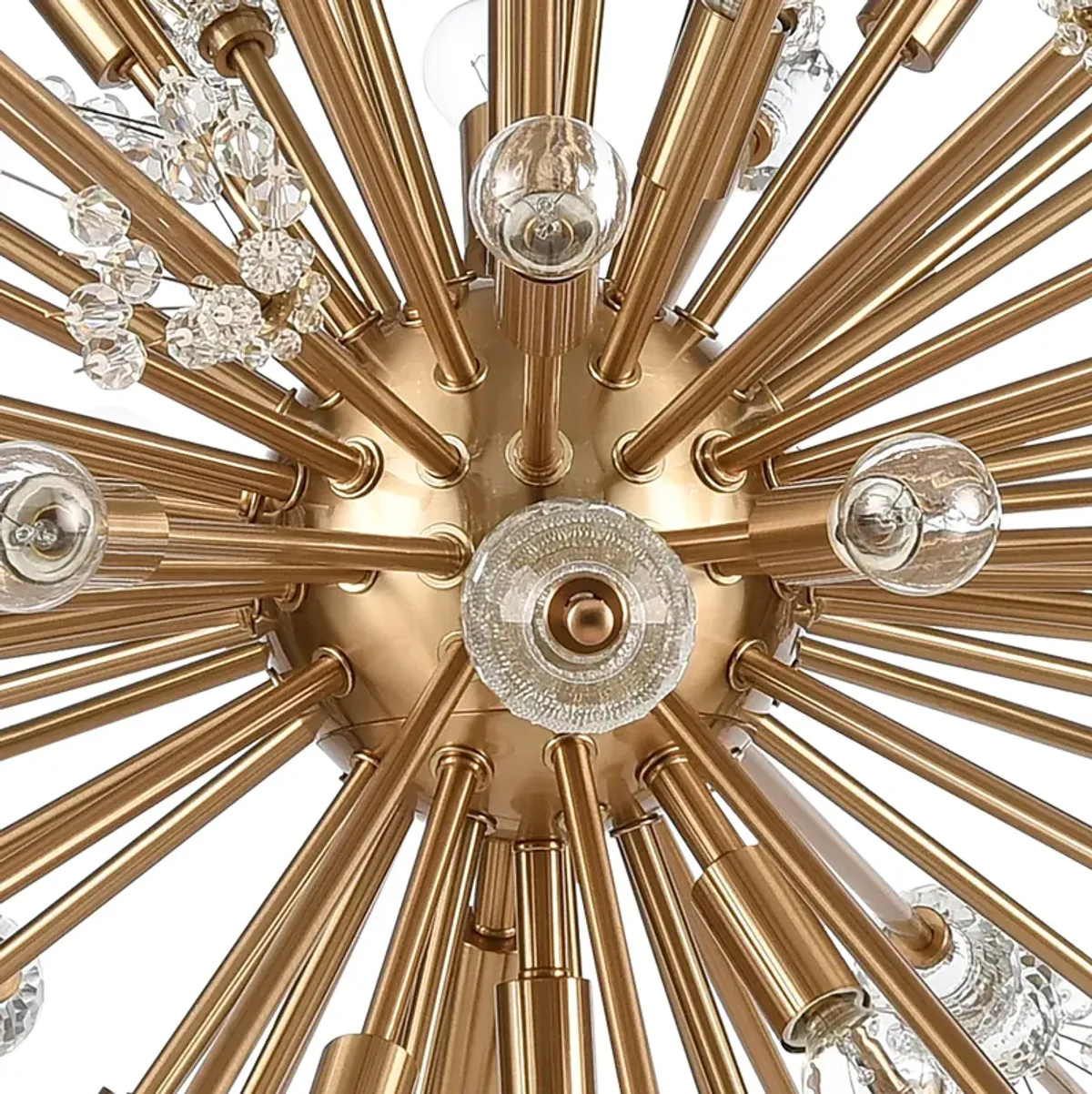 Starburst 48'' Wide 29-Light Gold Chandelier