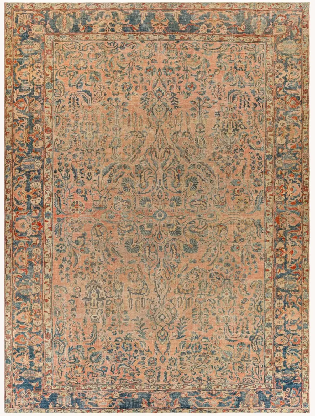 District Loom Antique Persian Malayer Area Rug-Hill