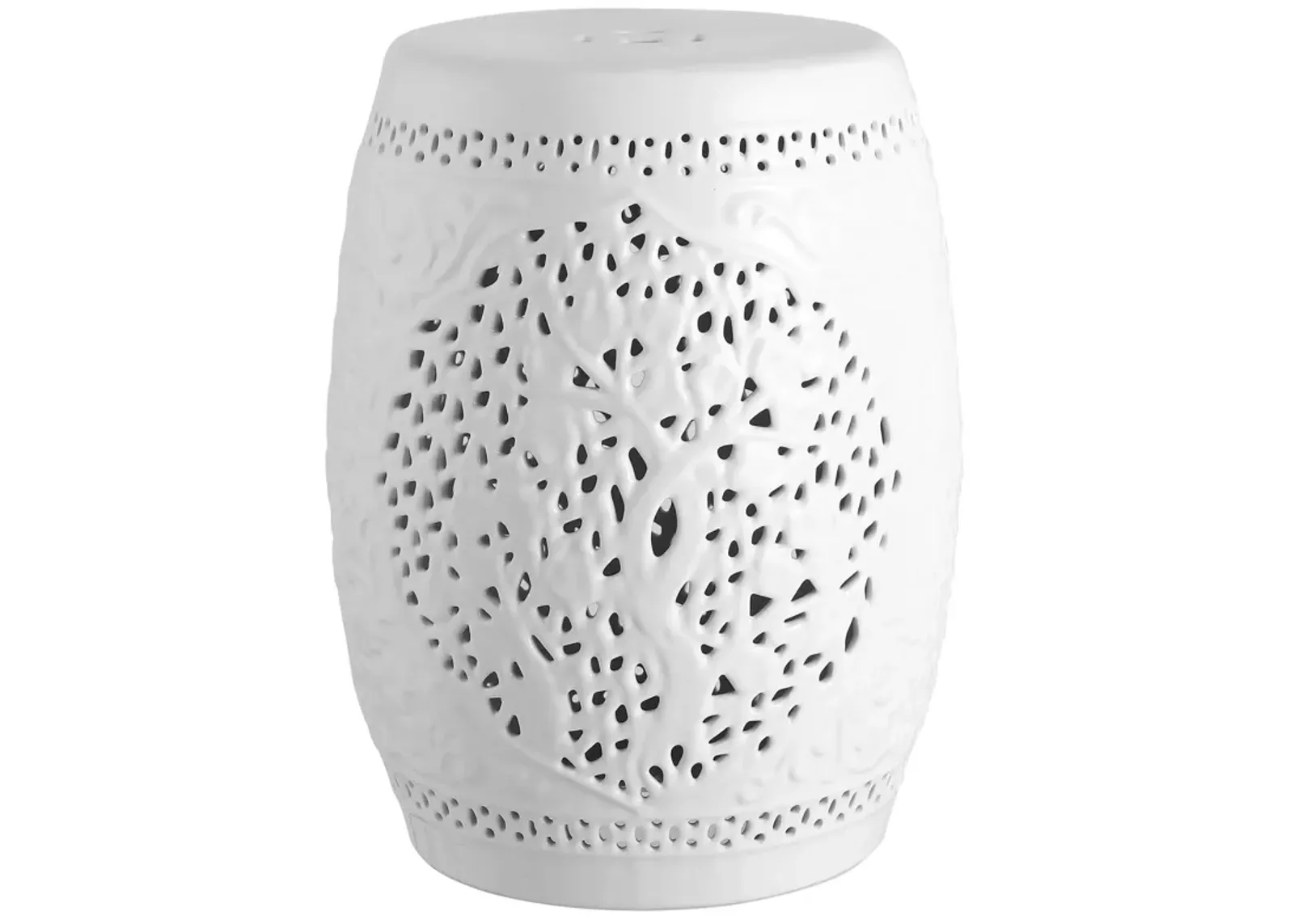 Tree of Life Ceramic Garden Stool