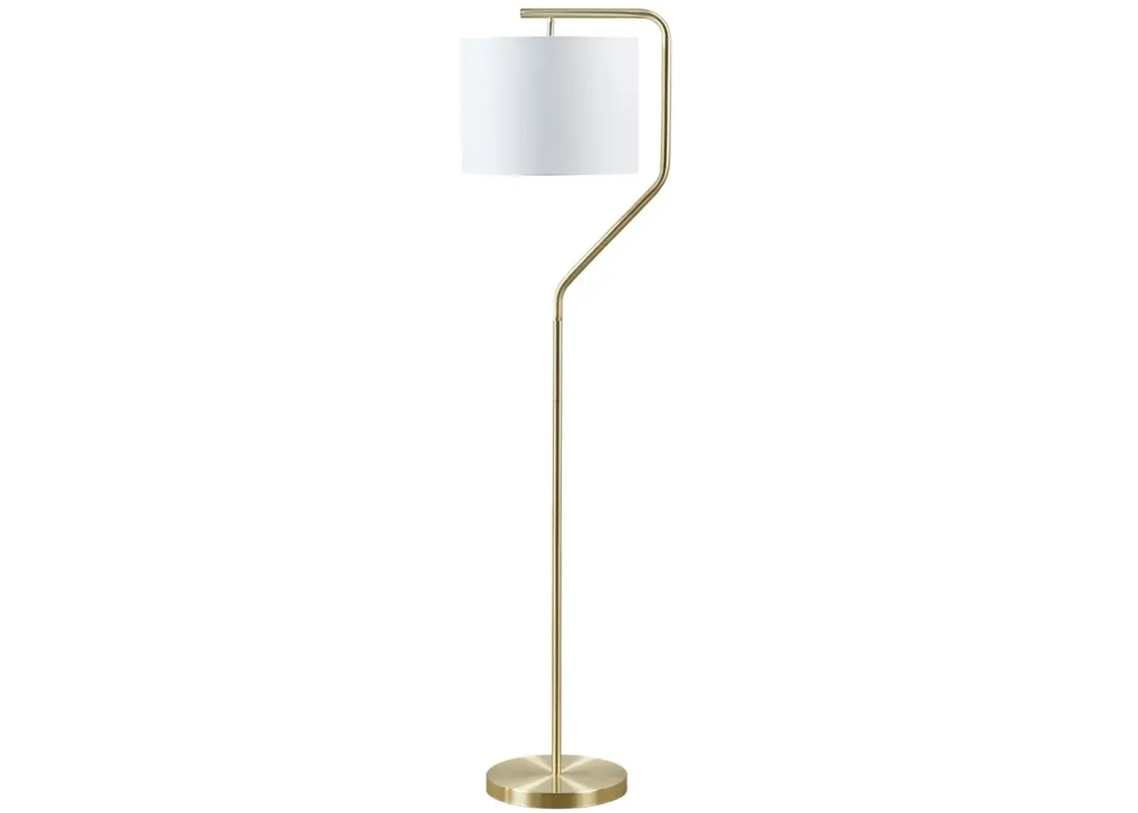 Gracie Mills Delores Contemporary Angular Arched Metal Floor Lamp