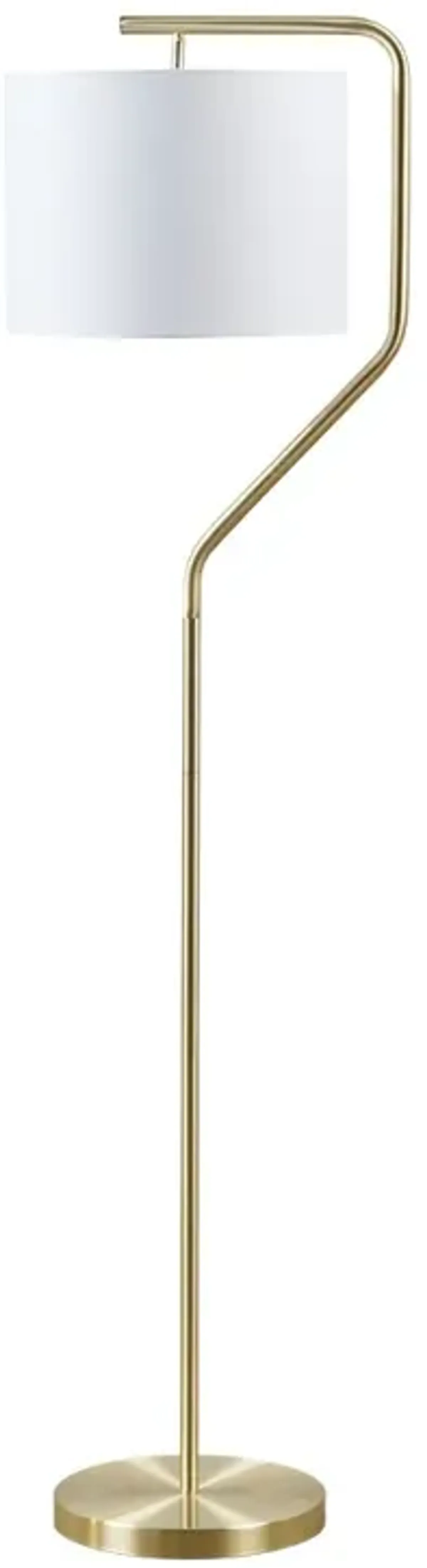 Gracie Mills Delores Contemporary Angular Arched Metal Floor Lamp