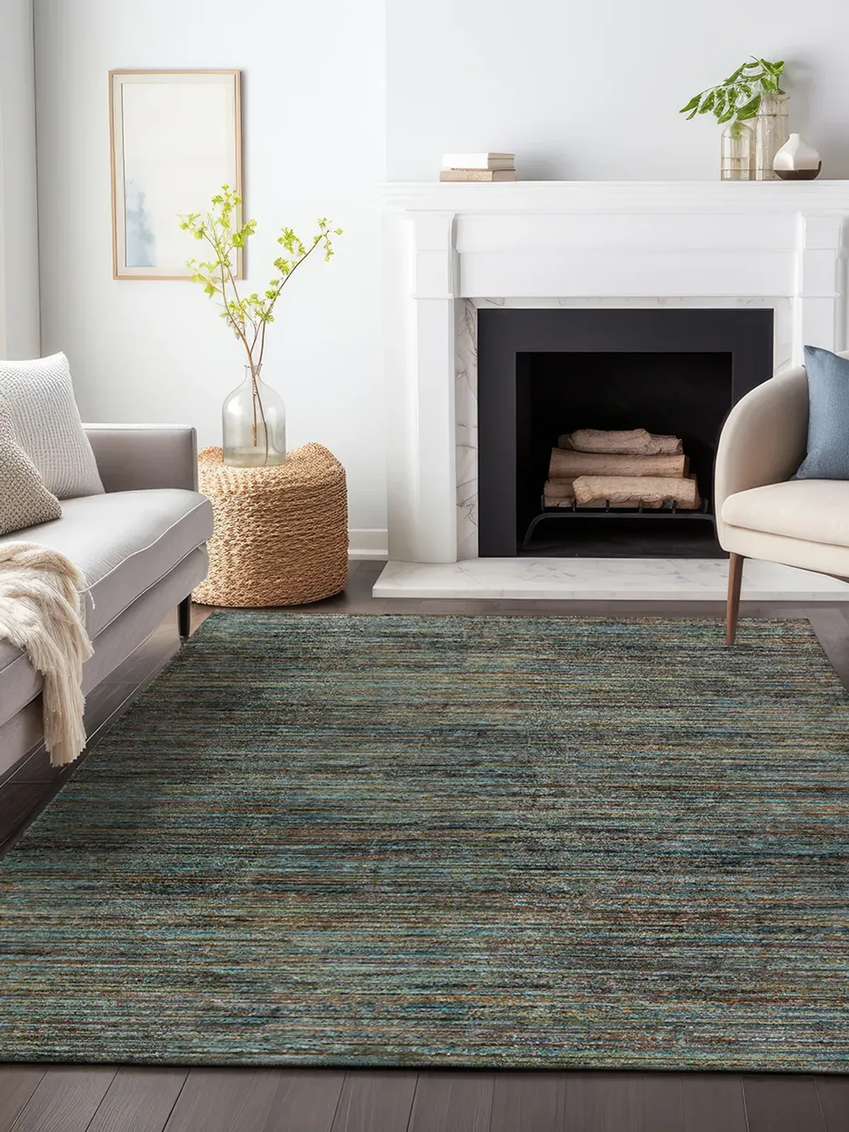 Rialto RL1 Blue 2'6" x 7'8" Rug