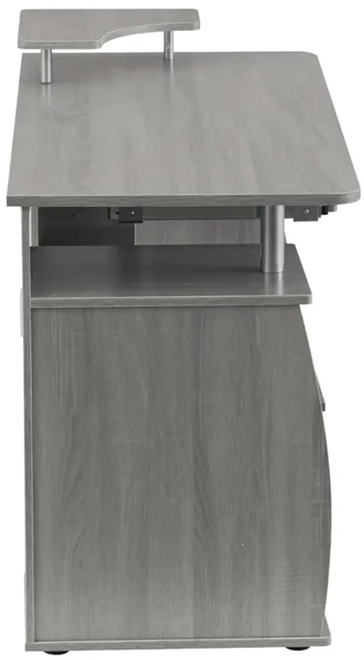 Complete Computer Workstation Desk With Storage, Grey