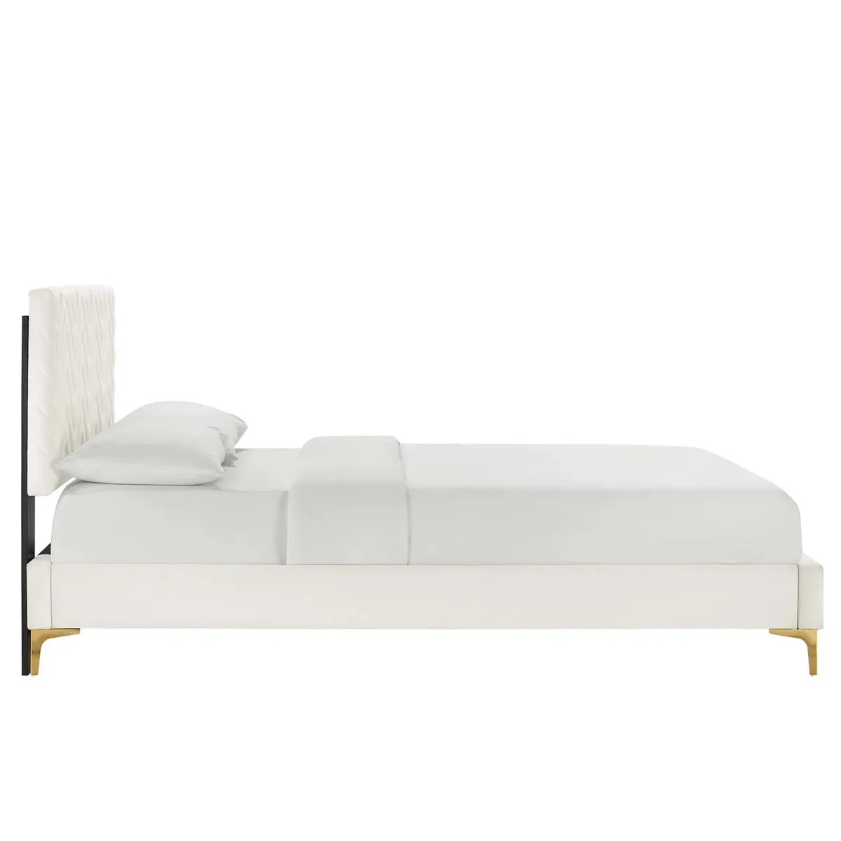 Modway - Leah Chevron Tufted Performance Velvet King Platform Bed