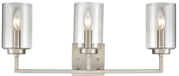 West End 3 Light Vanity in Silver