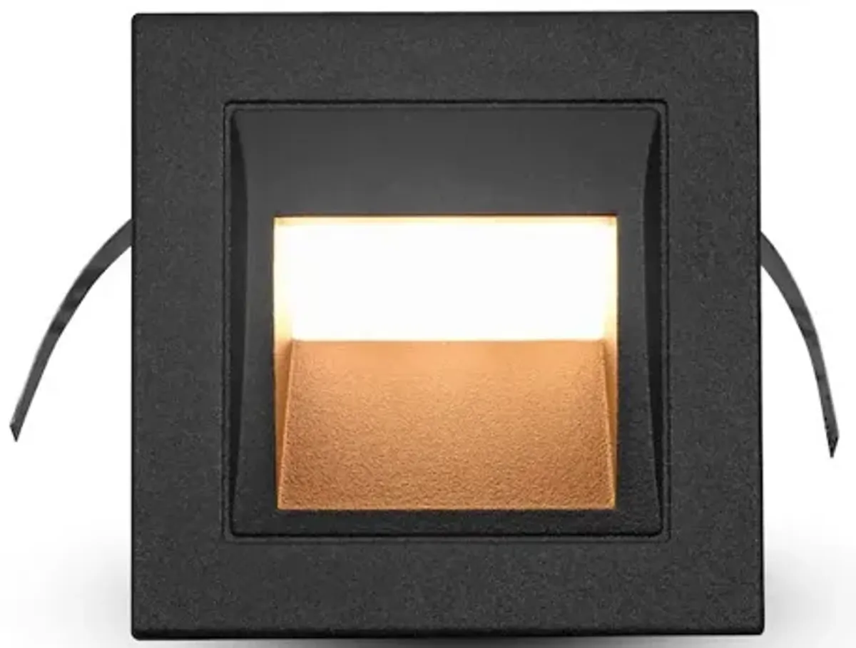 VONN Lighting Low-Voltage 2-Watt Integrated LED Outdoor Steps Light in Matte Black