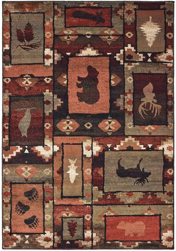 Woodlands 1'10" x 3' Brown Rug