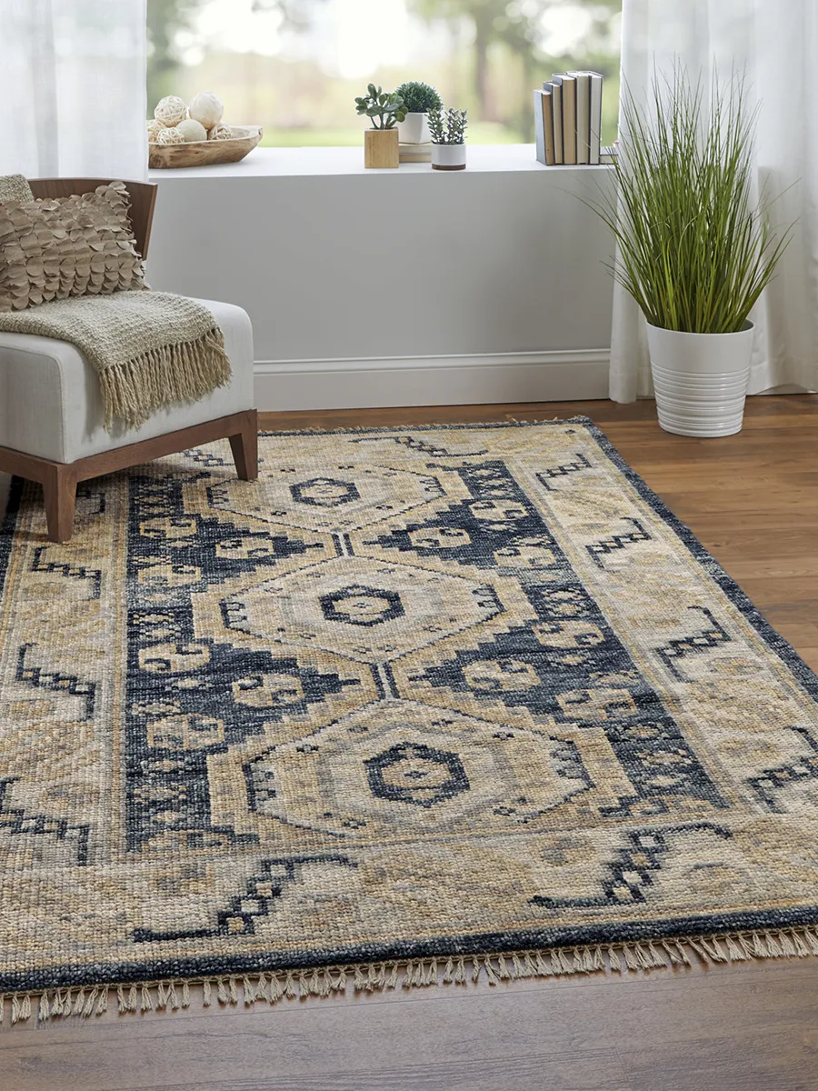 Fillmore 6943F 3' x 5' Blue/Ivory Rug