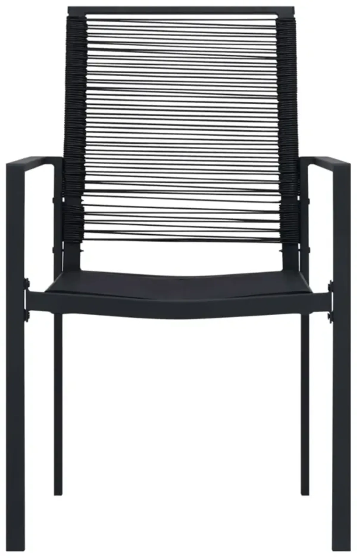 vidaXL Patio Chairs 2 pcs PVC Rattan Black