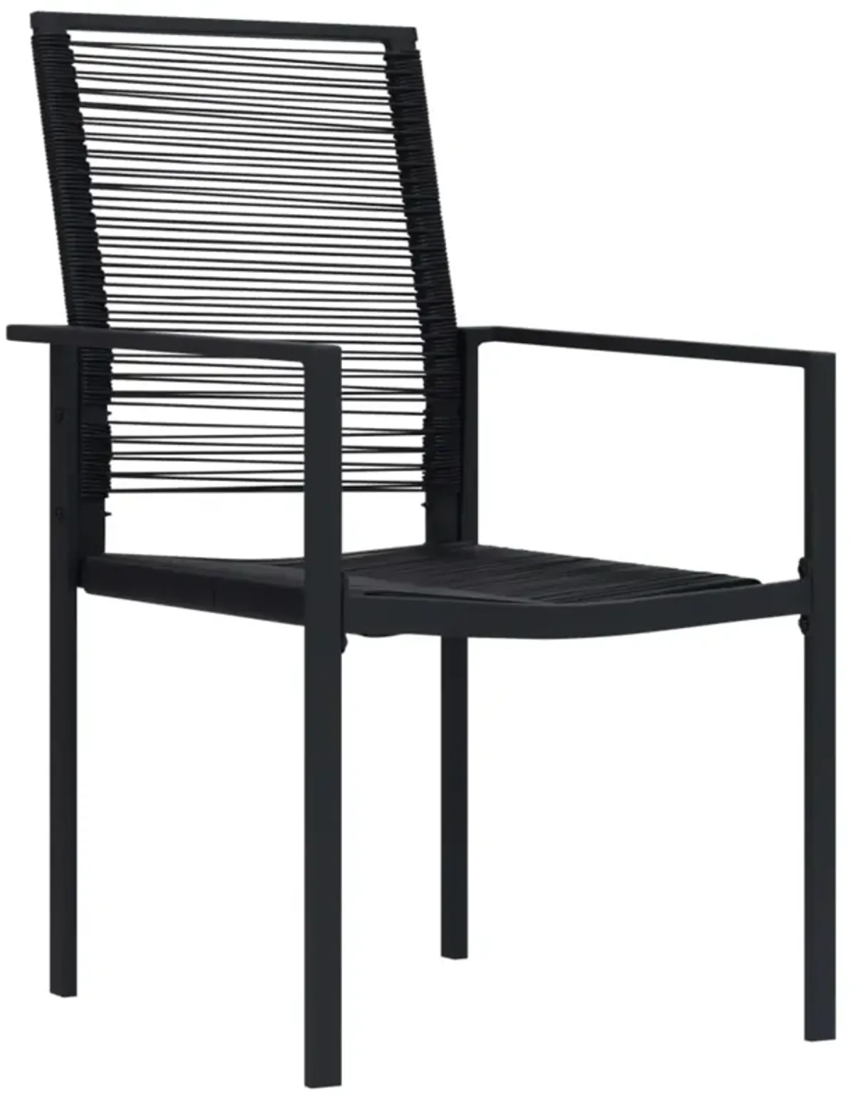 vidaXL Patio Chairs 2 pcs PVC Rattan Black