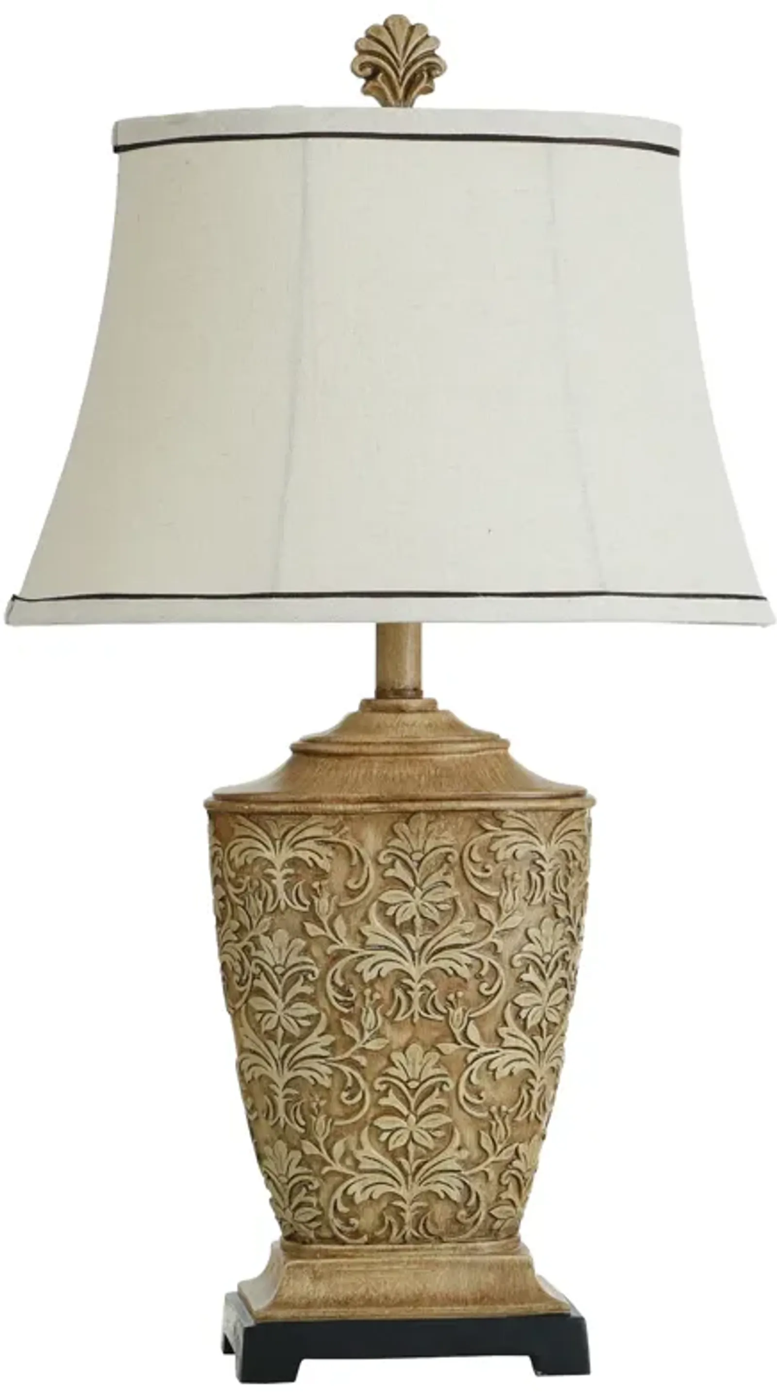 Traditional Carved Table Lamp