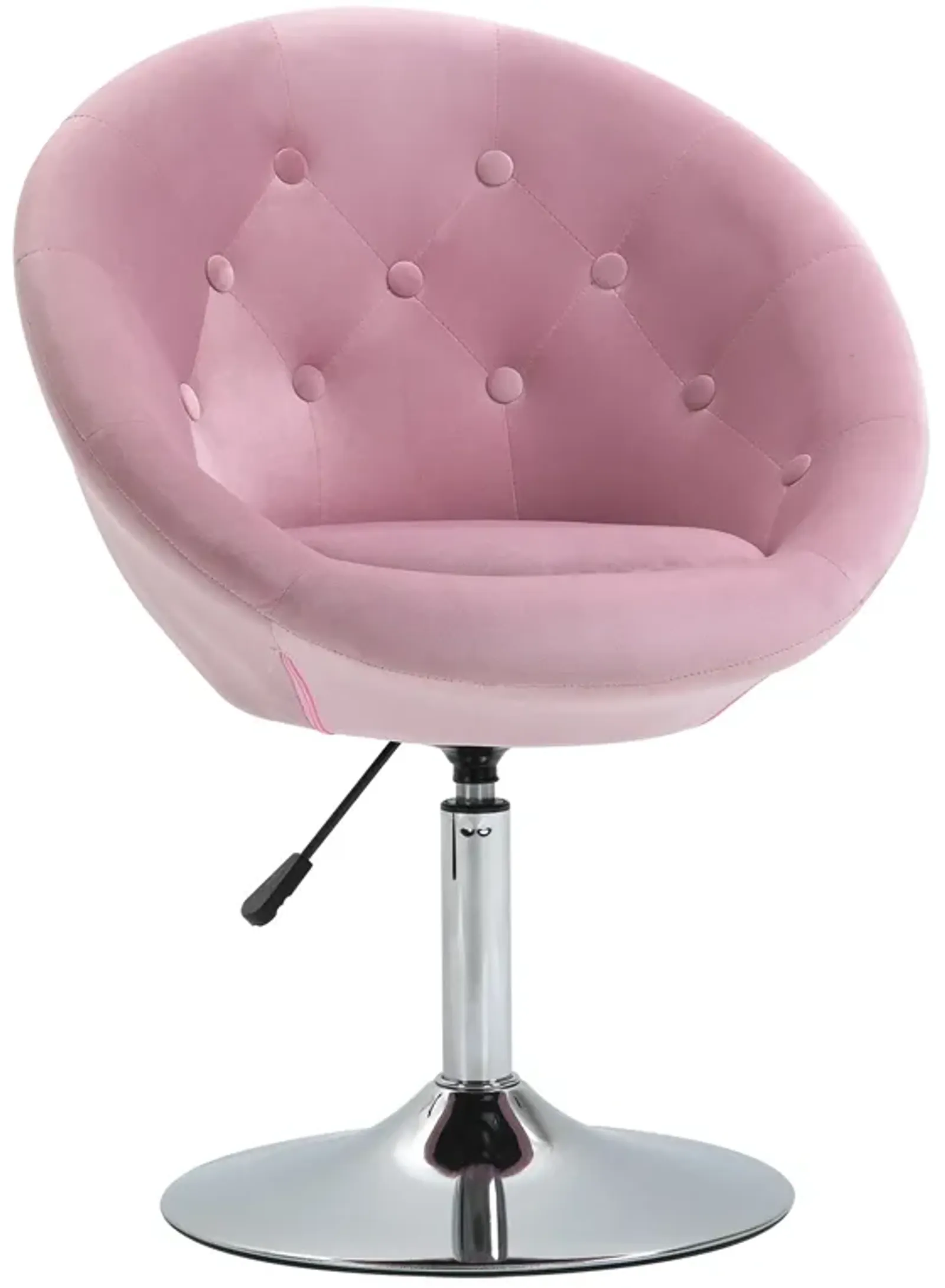 Pink Bedroom Accent: Modern Tufted Swivel Vanity Chair