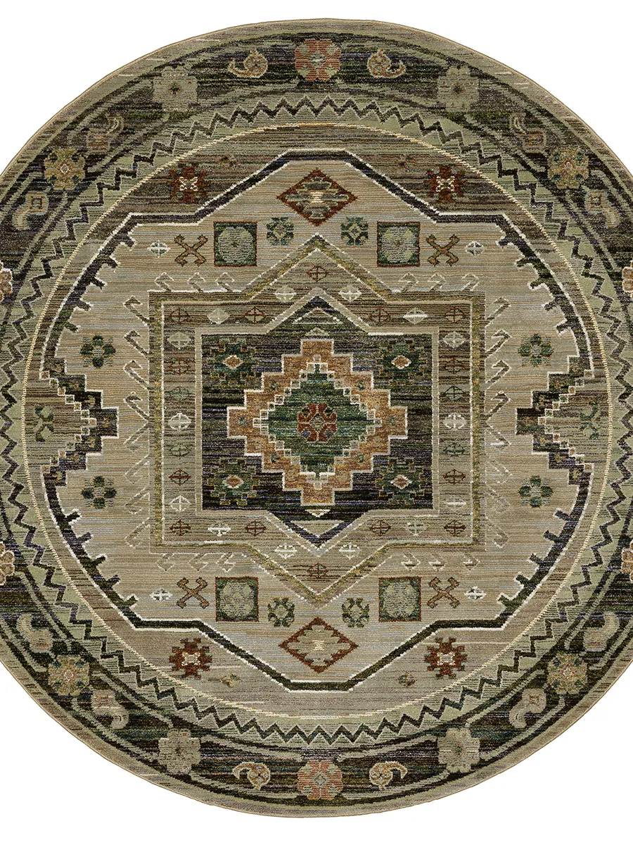 Andorra 3'3" x 5'2" Green Rug