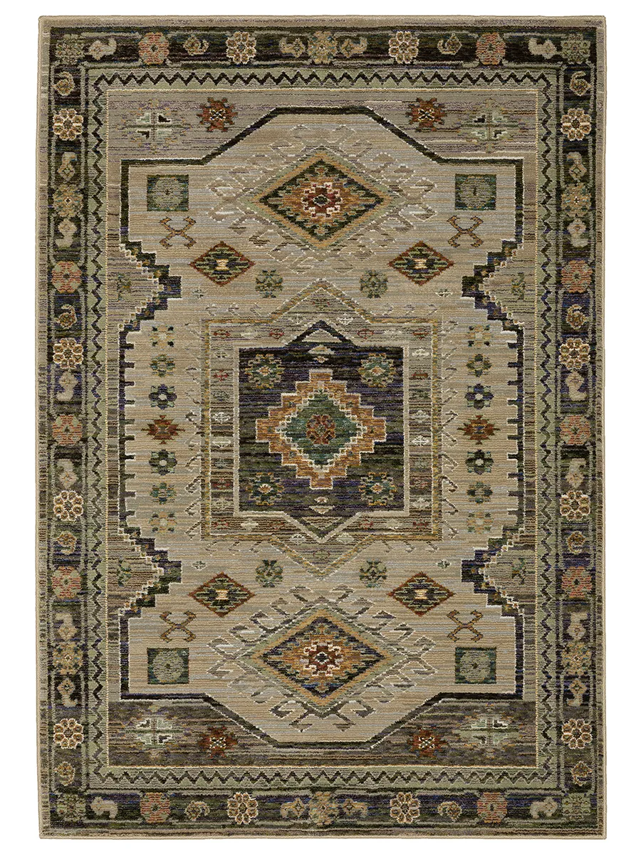 Andorra 3'3" x 5'2" Green Rug