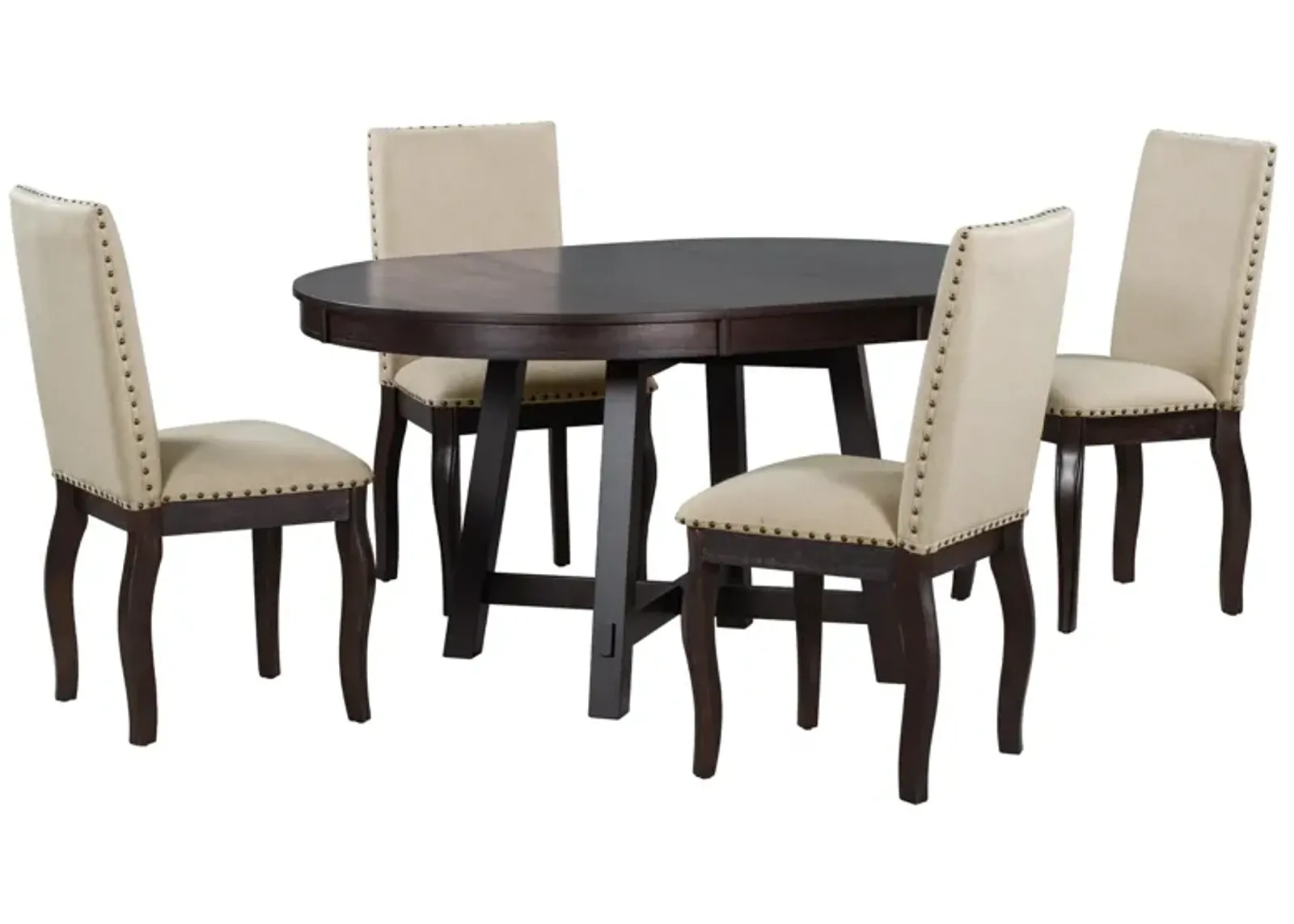 Merax 5-Piece Farmhouse Dining Table Chairs Set