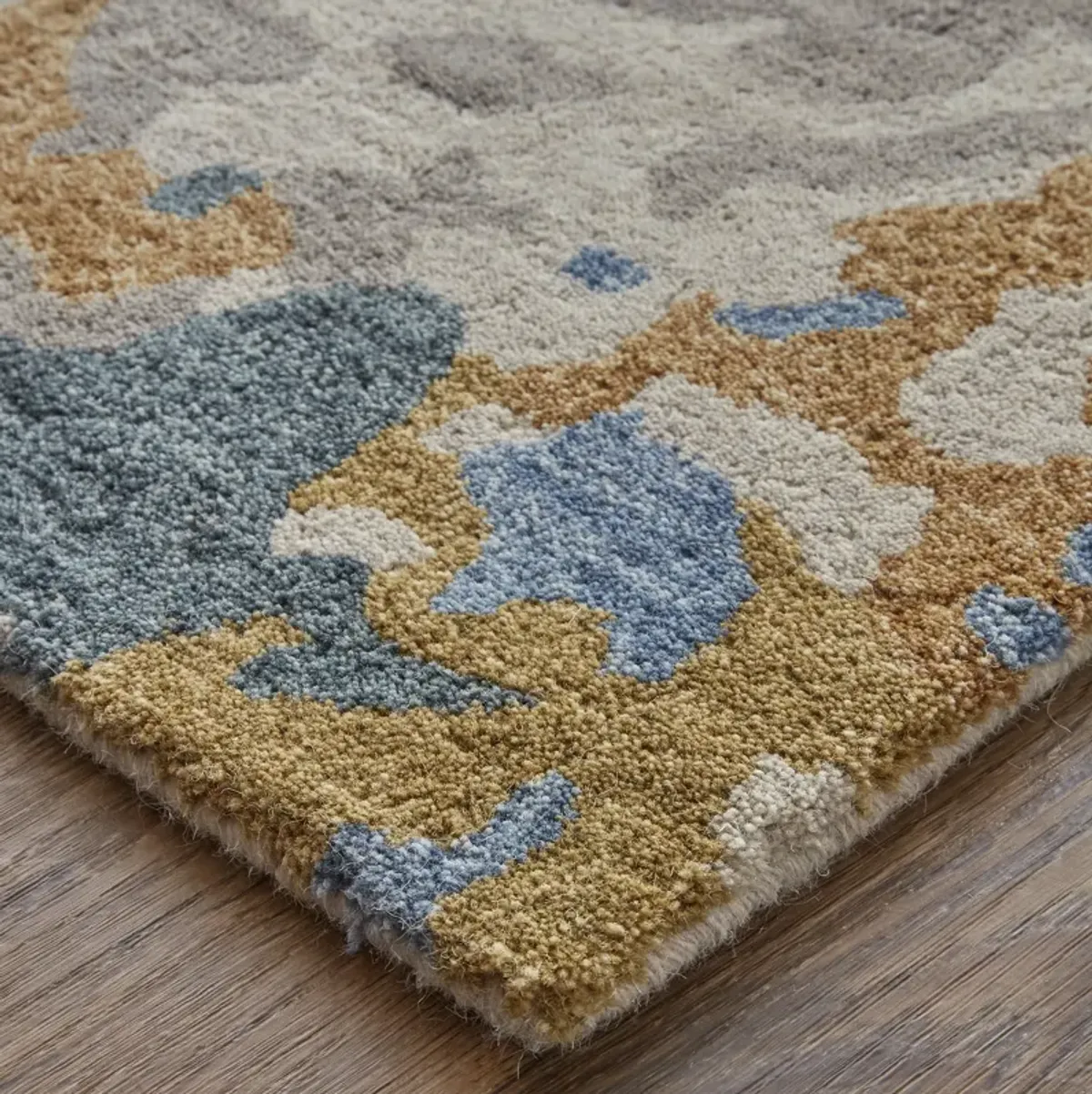 Everley 8645F Gray/Blue/Gold 5' x 8' Rug