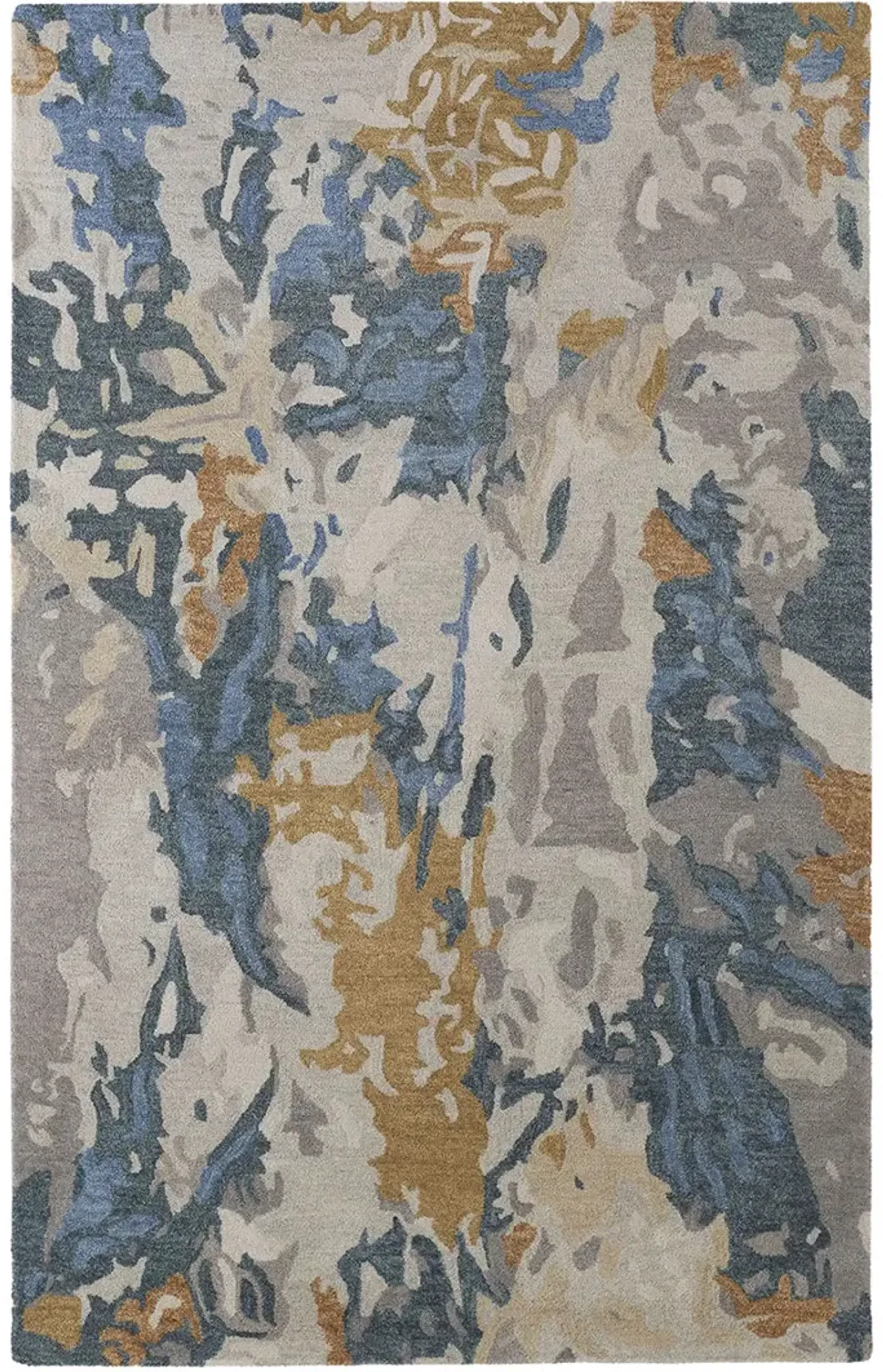 Everley 8645F Gray/Blue/Gold 5' x 8' Rug