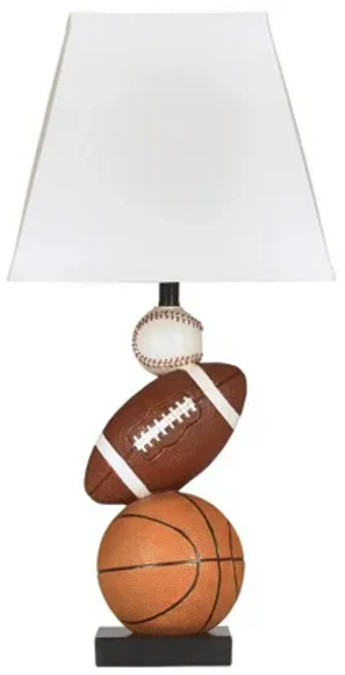 Sports Themed Polyresin Frame Table Lamp, Multicolor-Benzara