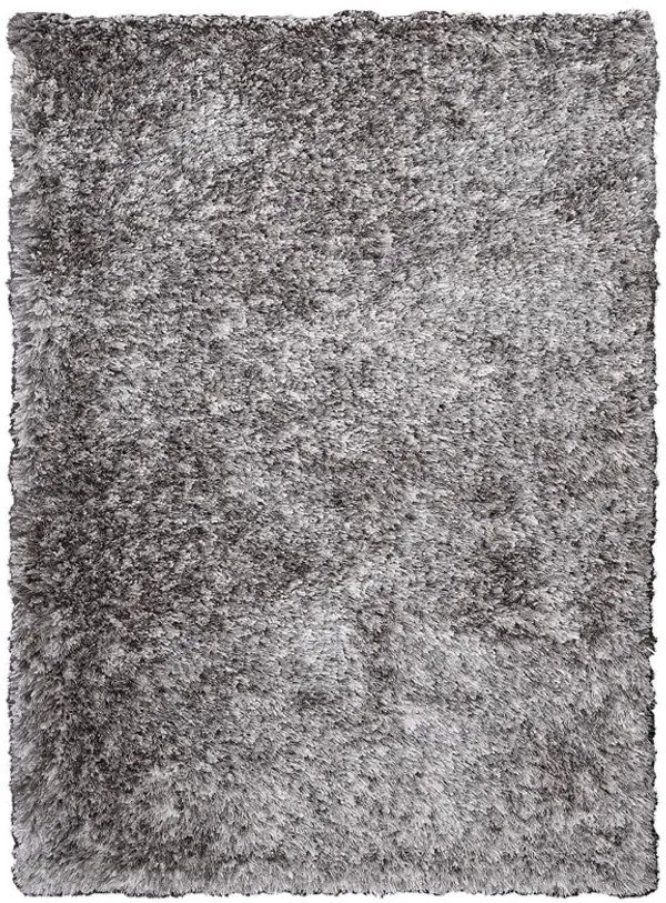 RUGSOTIC CARPETS HAND TUFTED SHAG POLYESTER ECO-FRIENDLY AREA RUGS  - 8'x10', Rectangle, Gray White, Solid Plain Design, High Pile Thick Handmade Anti Skid Rugs for Living Room, Bed Room K00111