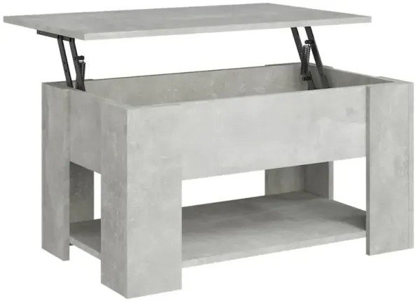 Coffee Table Concrete Gray 31.1"x19.3"x16.1" Engineered Wood