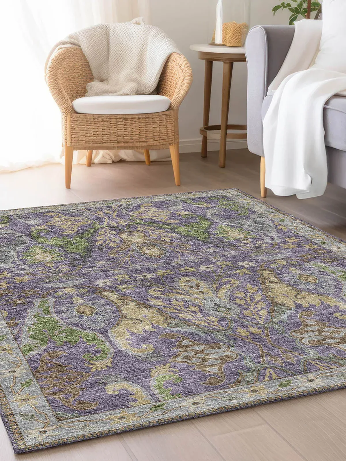 Hatay HY6 Purple 20" x 30" Rug