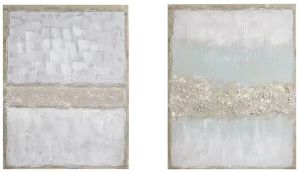 Gracie Mills Wiggins 2-Piece Hand-Embellished Glitter Canvas Wall Art Set