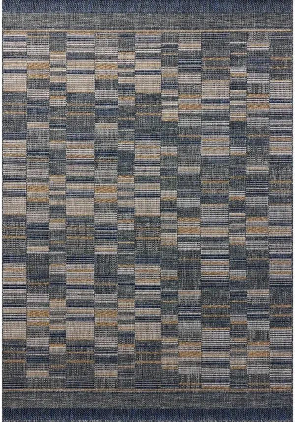 Birch Denim/Gold 3'6"x5'6" Indoor/Outdoor Rug