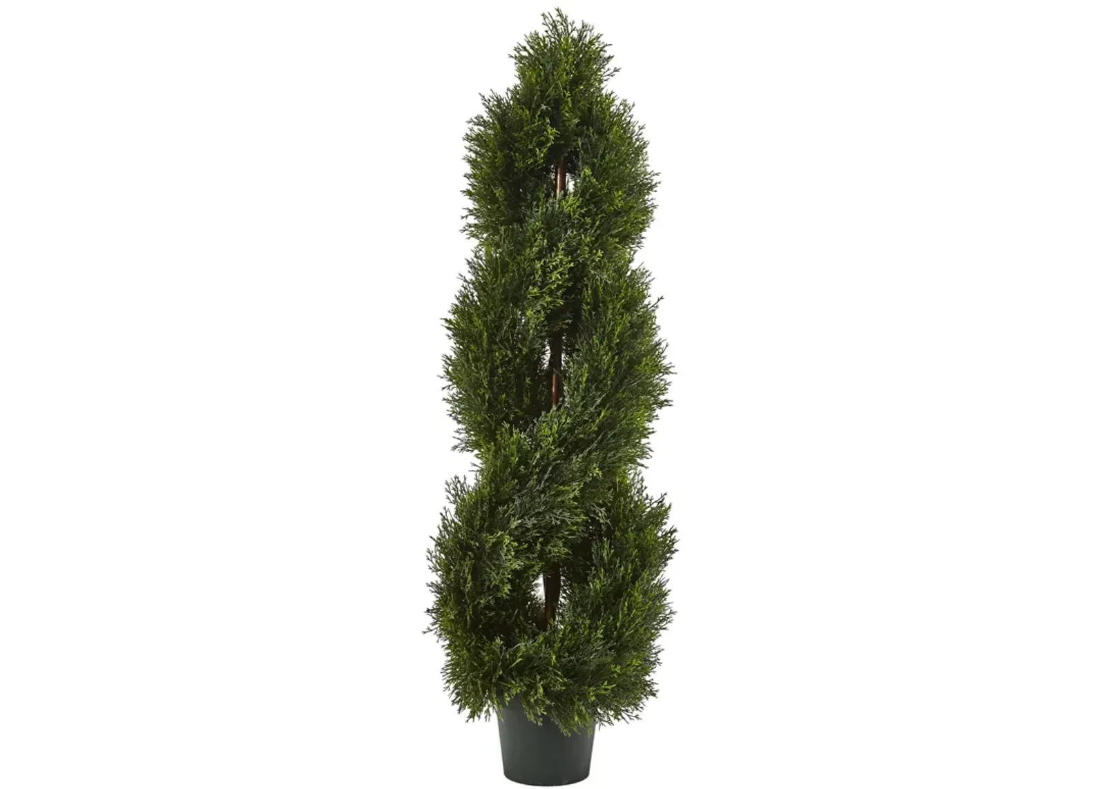 HomPlanti 48 Inches Double Pond Cypress Spiral Topiary UV Resistant w/1036 Leaves (Indoor/Outdoor)