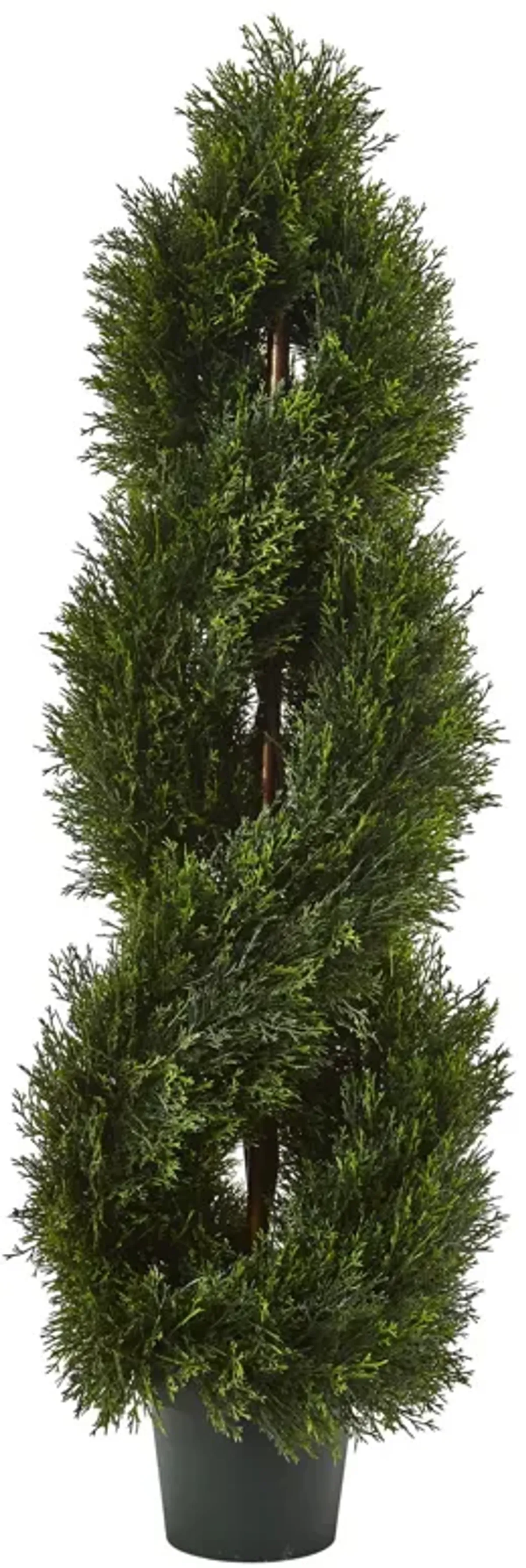 HomPlanti 48 Inches Double Pond Cypress Spiral Topiary UV Resistant w/1036 Leaves (Indoor/Outdoor)