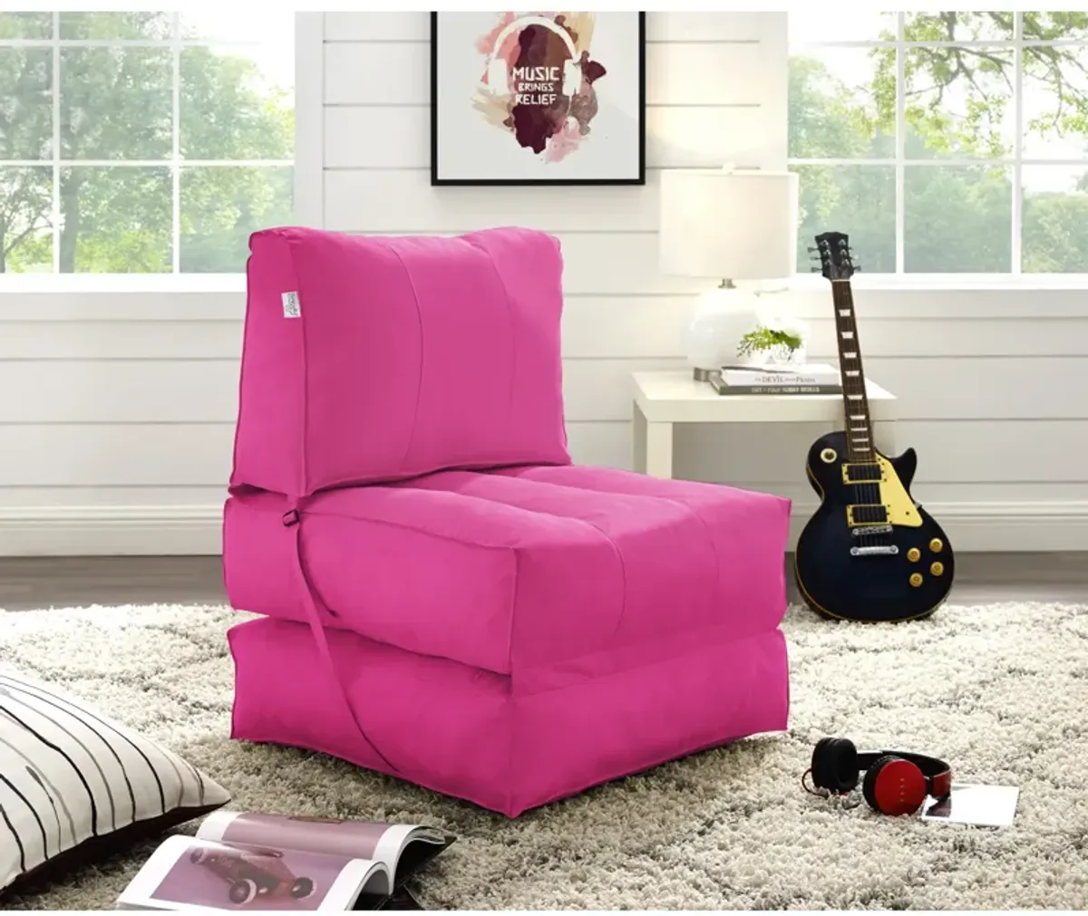 Loungie Cloudy Nylon Bean Bag Chair