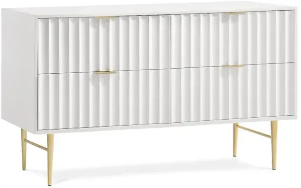 Meridian Furniture Modernist White Gloss Dresser