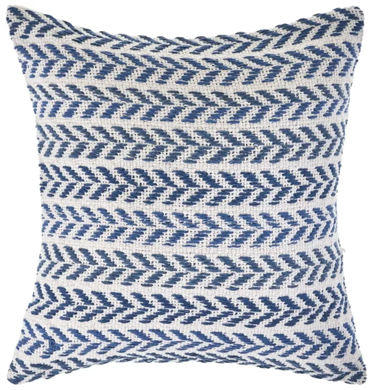 18" Indigo Blue and White Breaking Day Square Throw Pillow