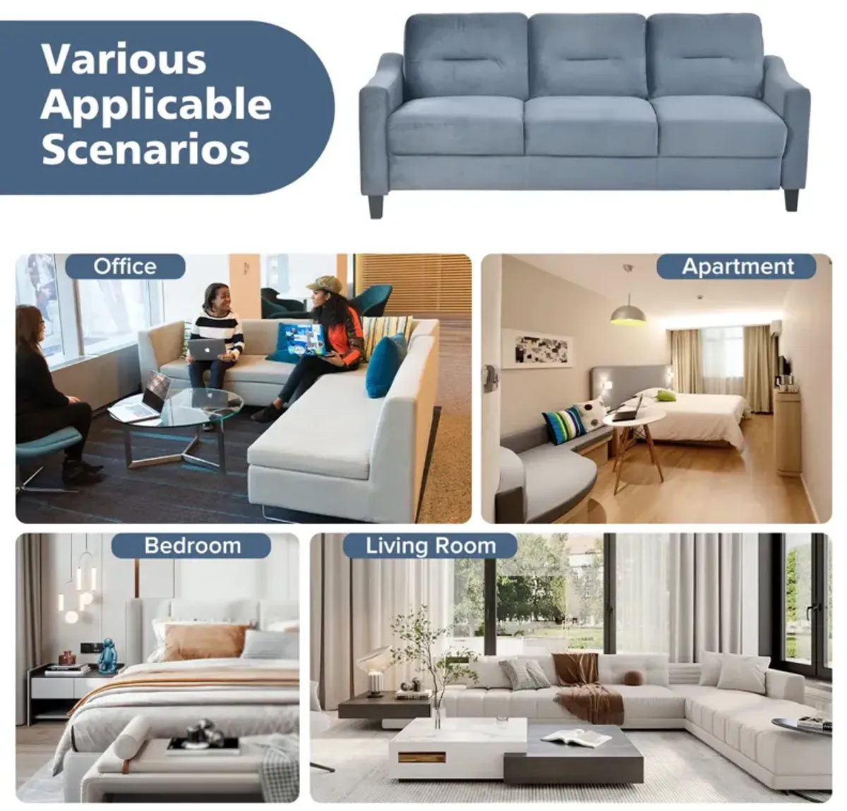 Couch Comfortable Sectional Couches And Sofas For Living Room Bedroom Office Small Space