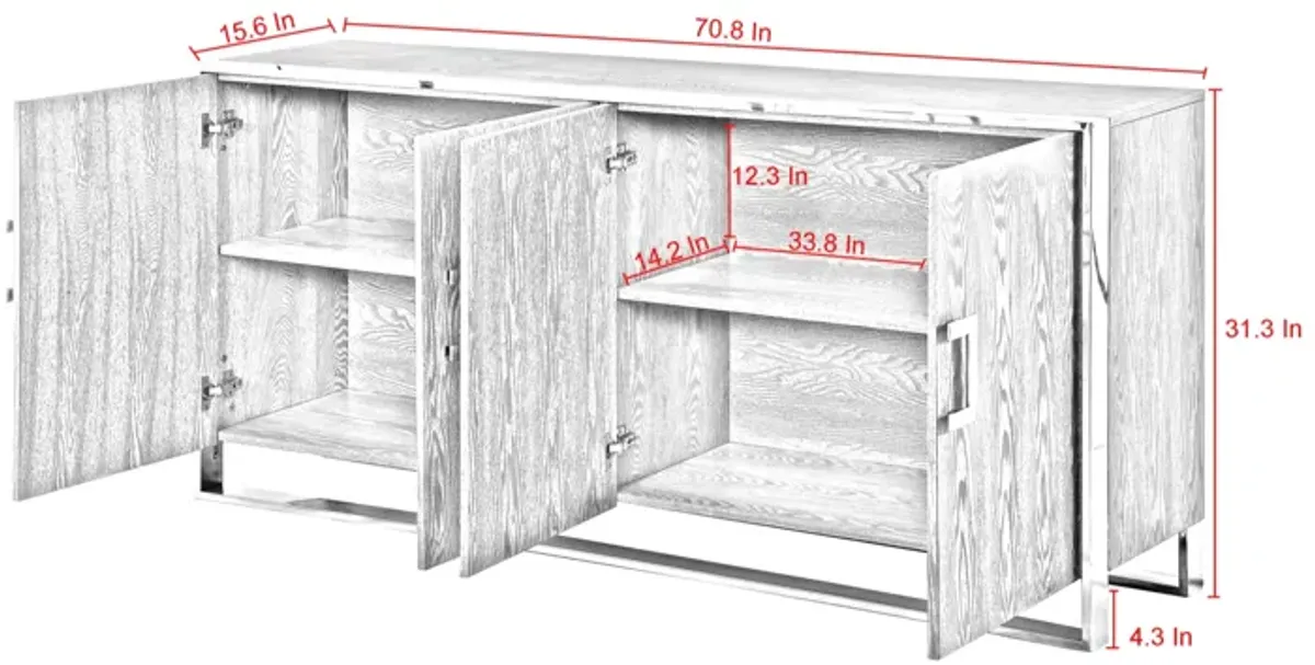 Inspired Home Keola Sideboard/Buffet