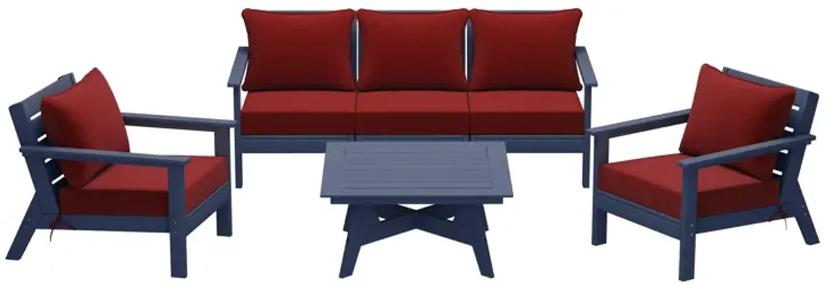 WestinTrends Outdoor 6-Piece Modular Sectional Patio Furniture Sofa Set