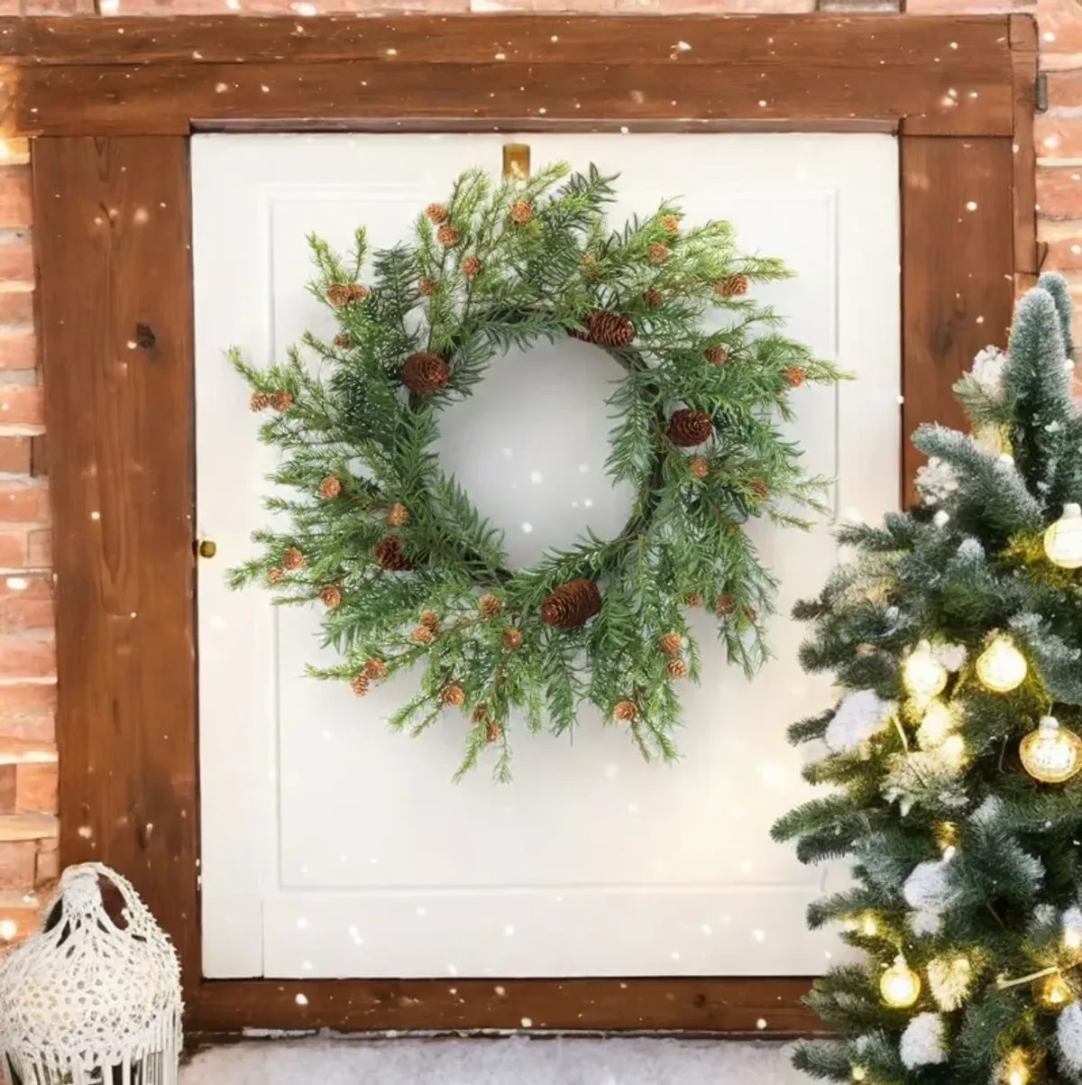 Pine Wreath for Winter, Holiday, or Rustic Home Décor