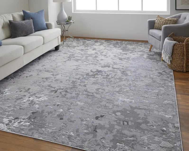 Micah 3336F Silver/Gray/White 5' x 8' Rug