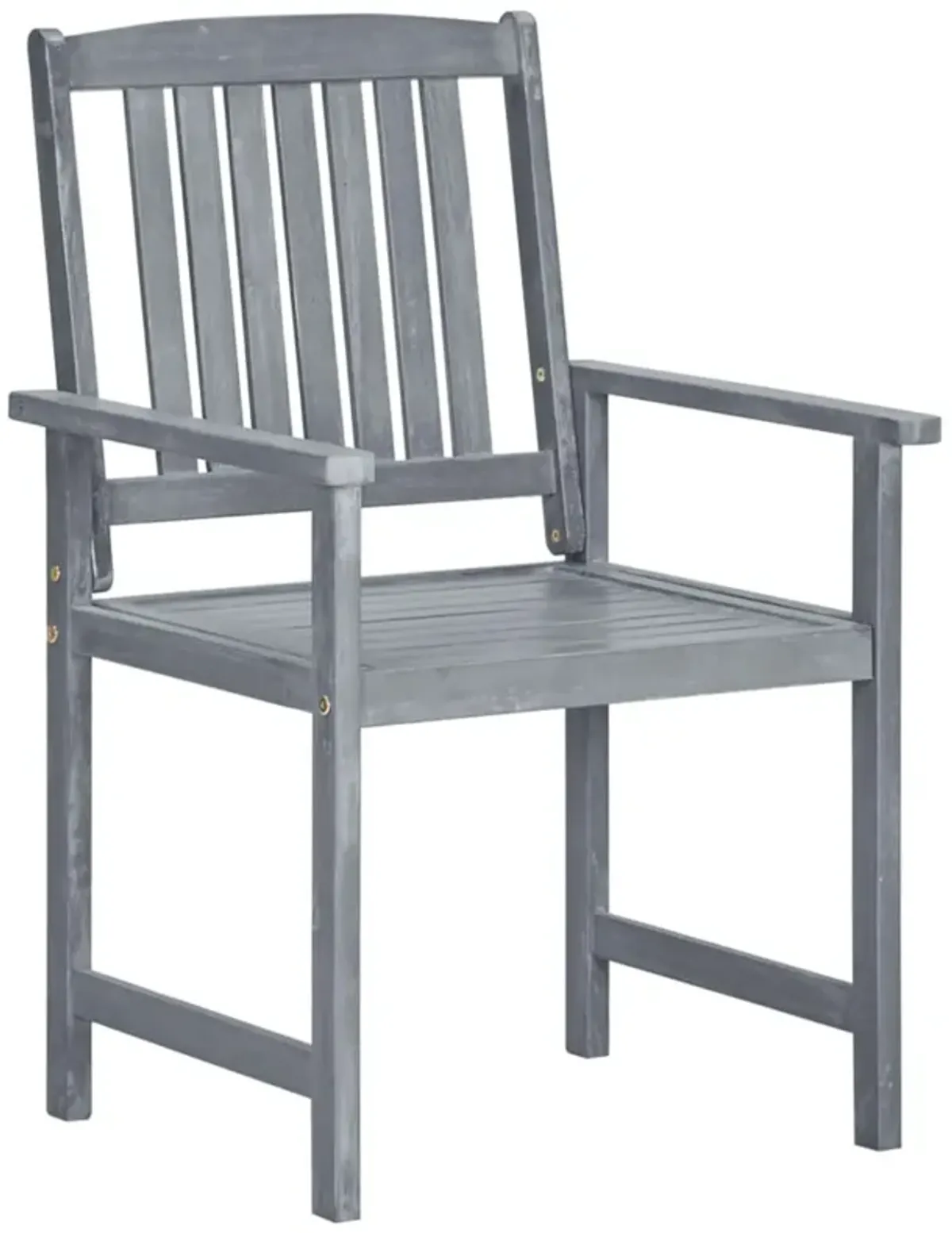 vidaXL Garden Chairs 2 pcs Gray Solid Acacia Wood