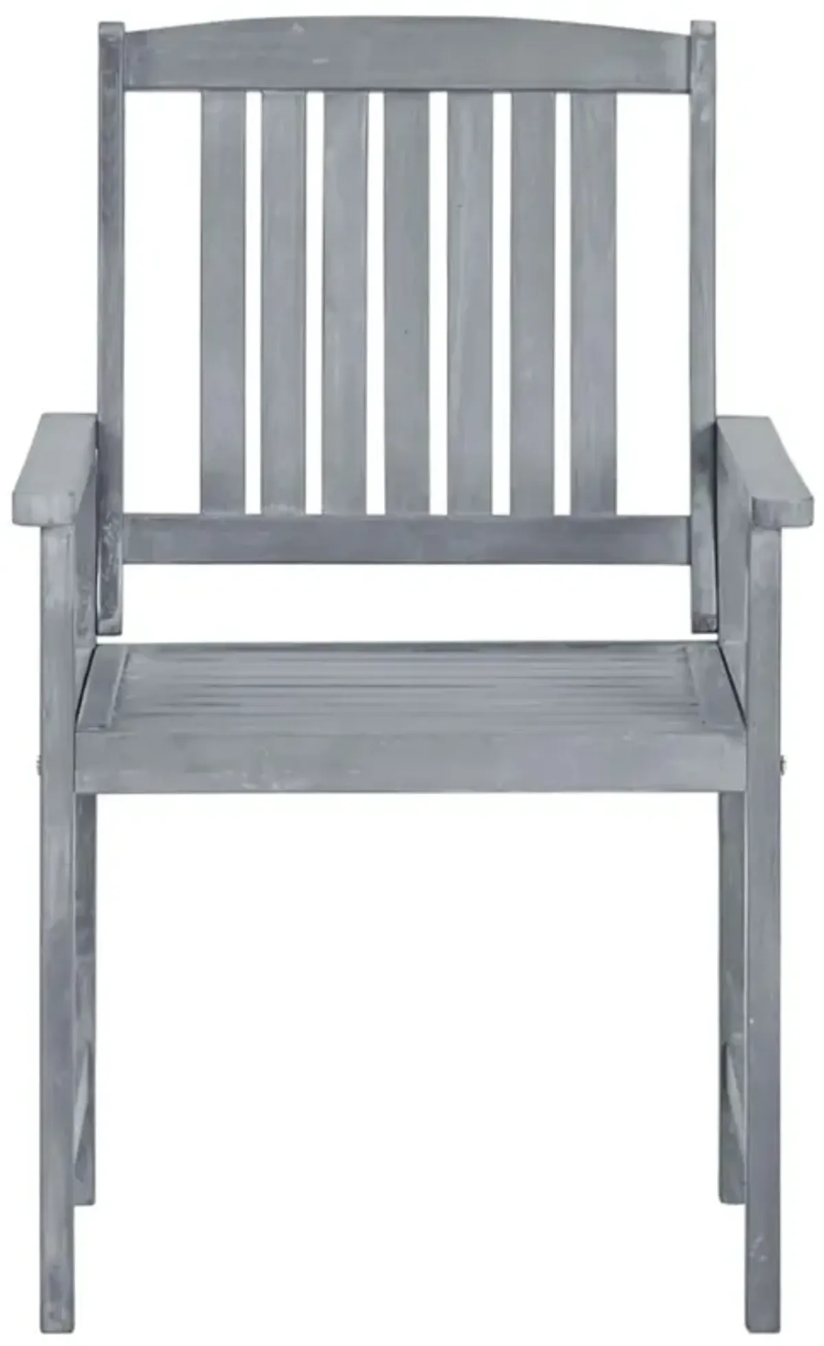 vidaXL Garden Chairs 2 pcs Gray Solid Acacia Wood