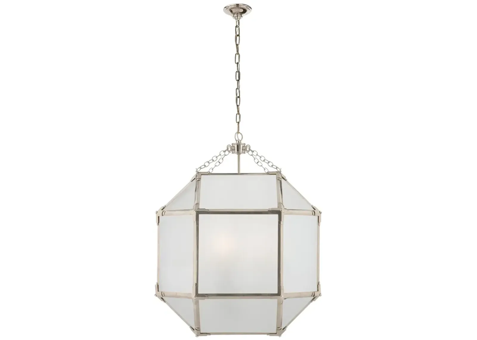 Morris Medium Lantern in Polished Nickel